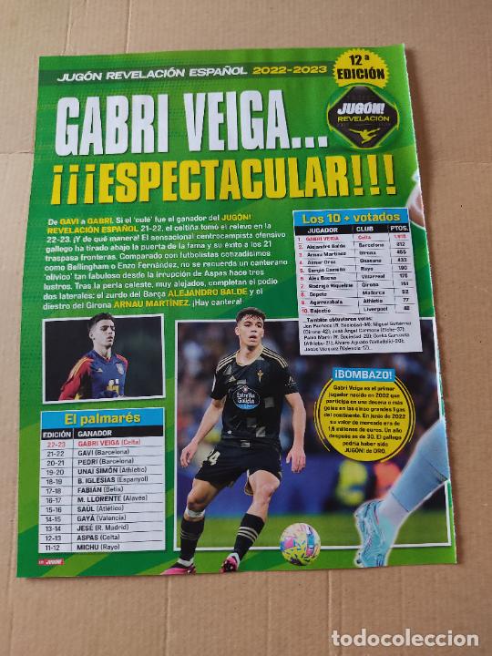 Coleccionismo deportivo: GABRI VEIGA CELTA VIGO REPORTAJE 1 PAG REVISTA JUGON PEDRI GAVI JOSELU CANALES RODRI IAGO ASPAS PAU