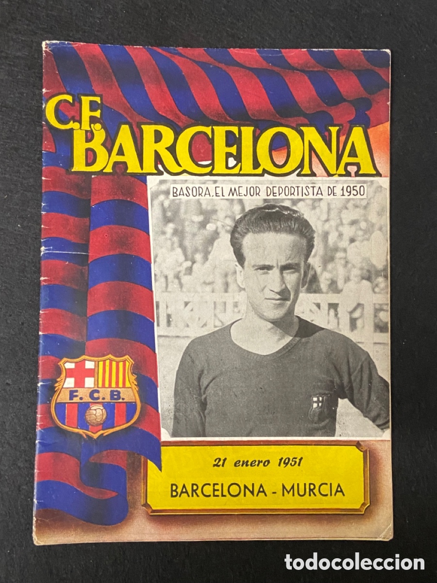 Collezionismo sportivo: PROGRAMA OFICIAL FC CF BARCELONA MURCIA LIGA 50-51 1950-1951 21 ENERO 1951 FUTBOL SEGUER BASORA