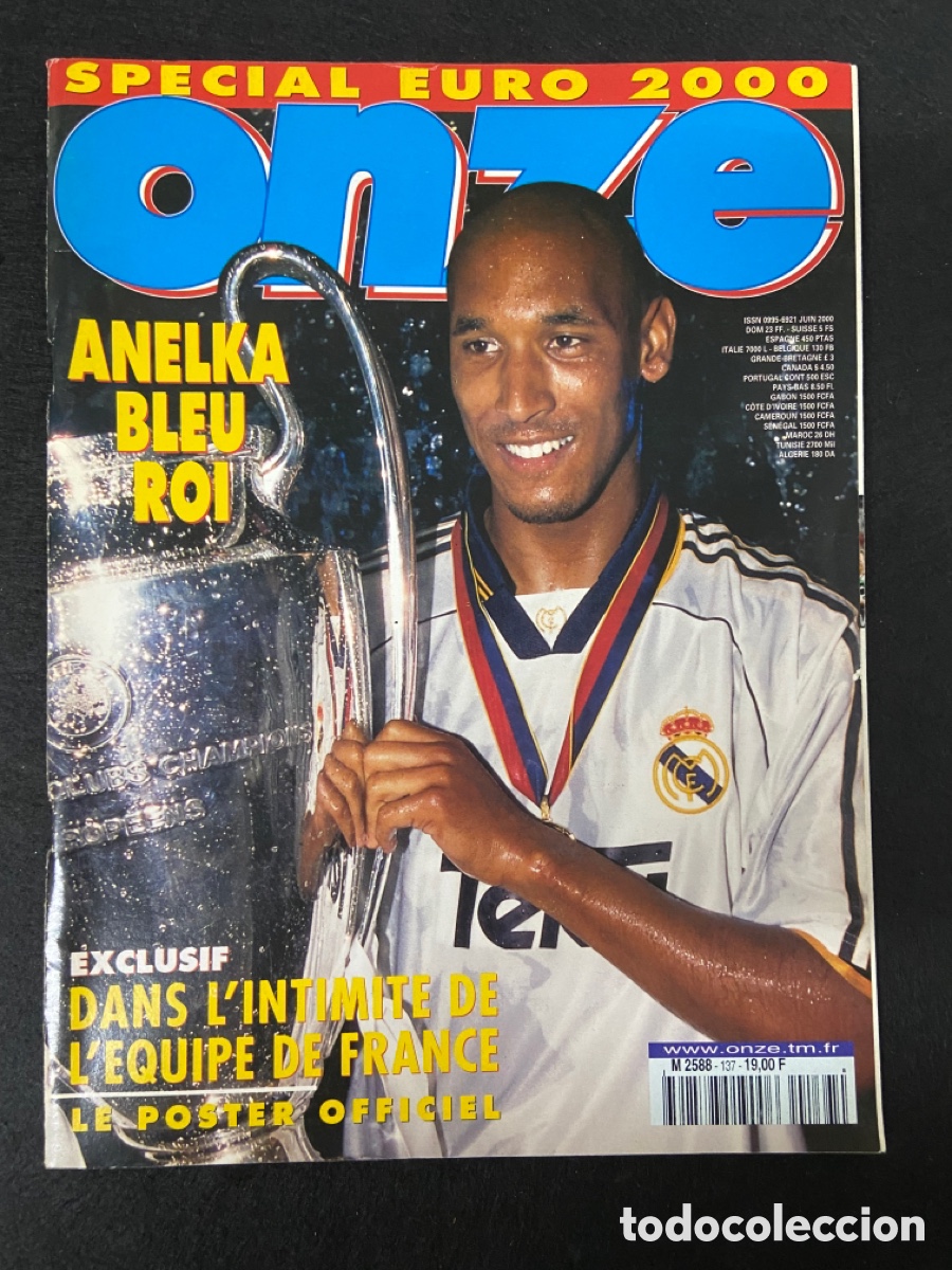 Collezionismo sportivo: REVISTA ONZE ESPECIAL EURO 2000 FINAL CHAMPIONS 99-00 REAL MADRID VALENCIA CF ANELKA JUNIO