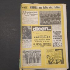 Coleccionismo deportivo: REVISTA DICEN-NUMERO 60 AÑO 1953-FC BARCELONA-BOXEO-KUBALA-BASORA-FUTBOL-VER FOTOS-(V-24.592)