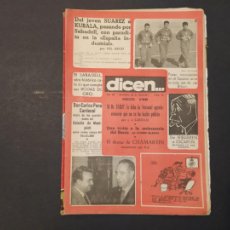 Coleccionismo deportivo: REVISTA DICEN-NUMERO 72 AÑO 1954-FC BARCELONA-SUAREZ-KUBALA-RAMALLETS-FUTBOL-VER FOTOS-(V-24.592)