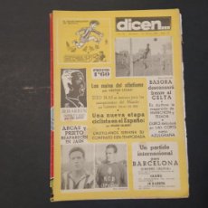 Coleccionismo deportivo: REVISTA DICEN-NUMERO 73 AÑO 1954-FC BARCELONA-BASORA-RCD ESPAÑOL-MANCHON-FUTBOL-VER FOTOS-(V-24.592)