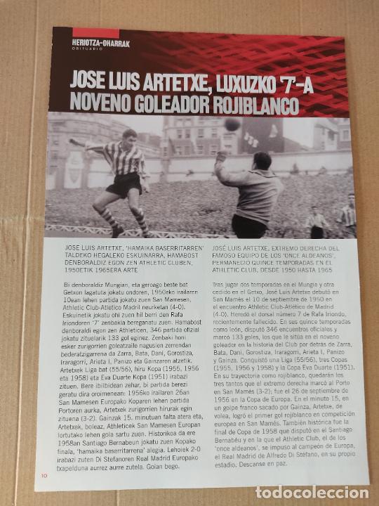 Coleccionismo deportivo: JOSE LUIS ARTETXE A&Ntilde;OS 50-60 REPORTAJE 1 PAG REVISTA ATHLETIC CLUB BILBAO + RAUL GARCIA SABIN MERINO