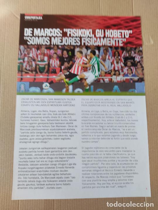 Coleccionismo deportivo: PUBLICIDAD SEAT MUNIAIN ADURIZ + DE MARCOS VS BETIS REPORTAJE 1 PAG REVISTA ATHLETIC CLUB BILBAO