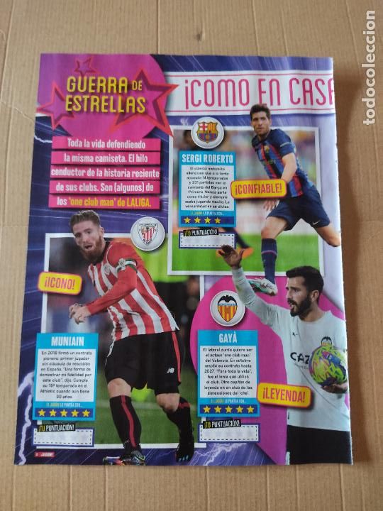 Colecionismo desportivo: SERGI ROBERTO BARCELONA BAR&Ccedil;A GAYA VALENCIA MUNIAIN REPORTAJE 1 PAG REVISTA JUGON GUERRA ESTRELLAS