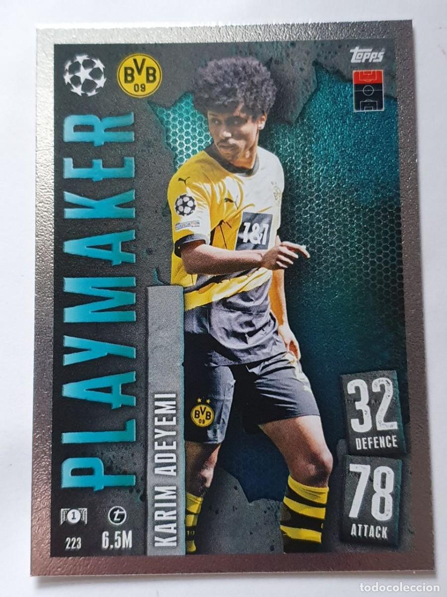 Sports collectibles: FOIL Playmaker #223 KARIM ADEYEMI (Borussia Dortmund) - TOPPS Match Attax UEFA 2023-24