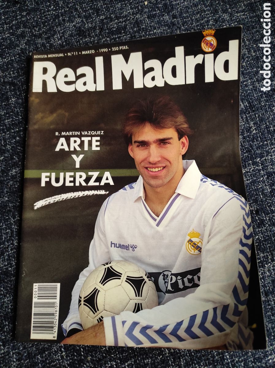 Sports collectibles: REVISTA REAL MADRID N&ordm; 11 MARZO DE 1990 - MARTIN VAZQUEZ - ARTE Y FUERZA