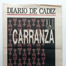 Coleccionismo deportivo: CÁDIZ CF, TROFEO CARRANZA 1996 - SUPLEMENTO DIARIO DE CÁDIZ