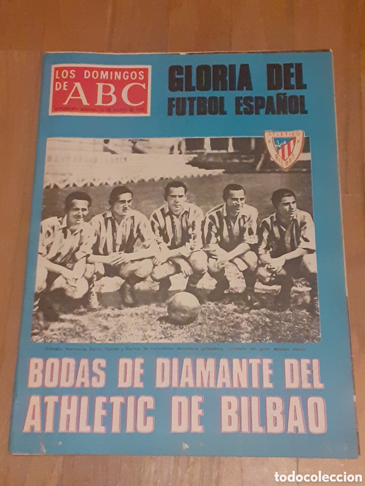 Coleccionismo deportivo: LOS DOMINGOS DE ABC. BODAS DE DIAMANTE DEL ATHLETIC DE BILBAO. 1973