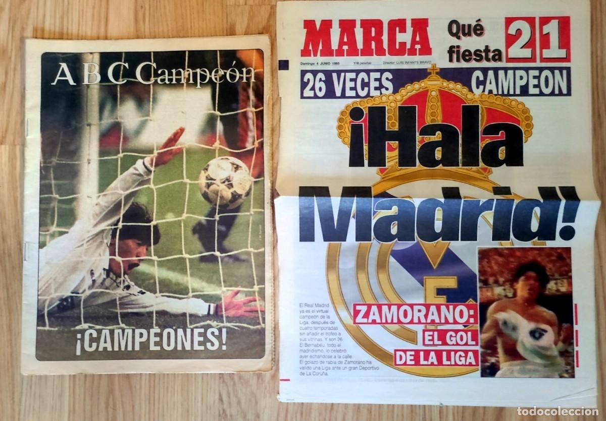 Coleccionismo deportivo: SUPLEMENTO ABC REAL MADRID CAMPEON DE LIGA 1994/1995- POSTER CARICATURAS 94/95 RAUL ZAMORANO
