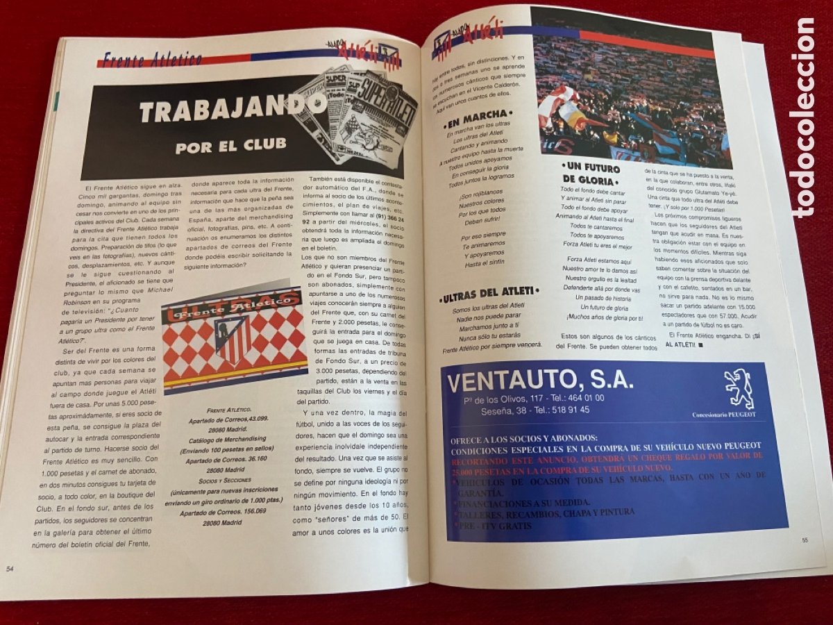 revista aupa atleti año 2 febrero 95 n 7 manolo - Compra venta en  todocoleccion