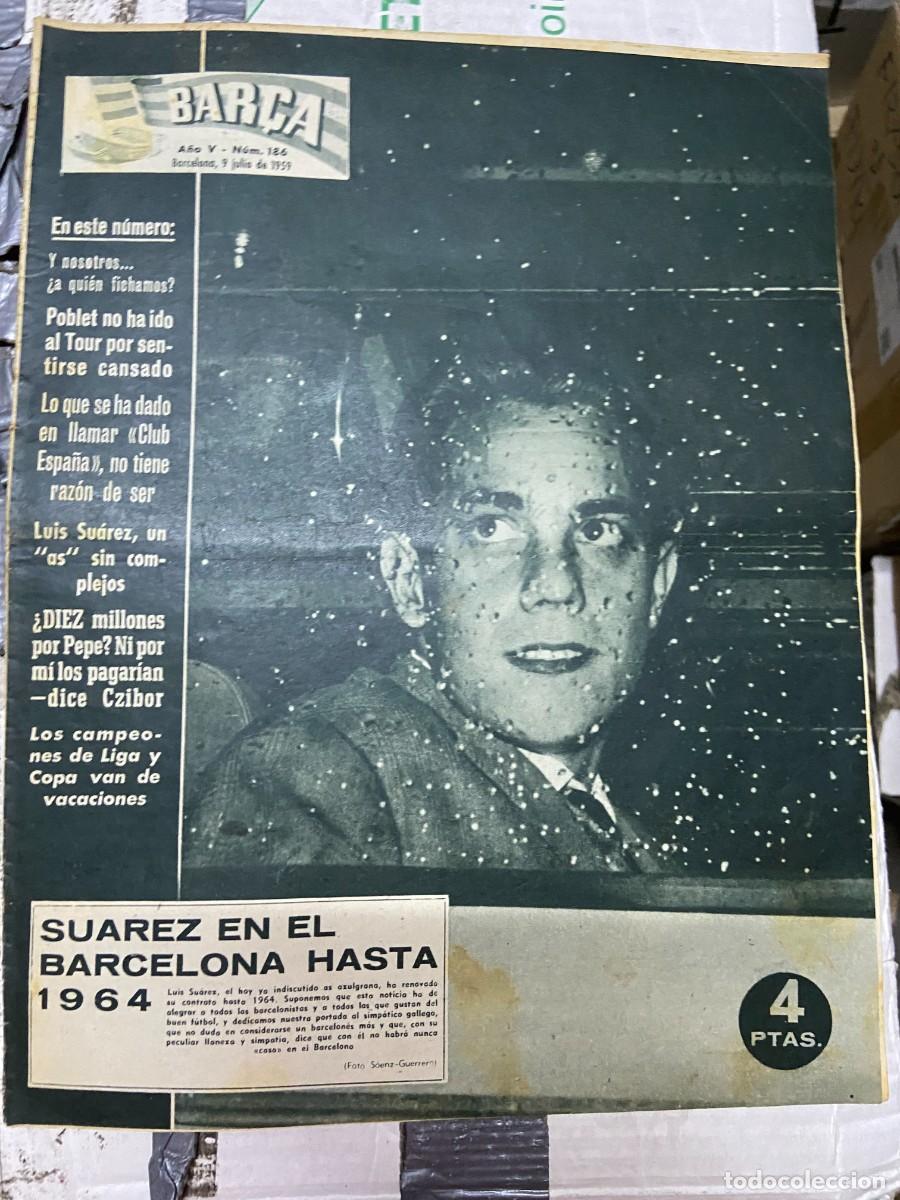 Coleccionismo deportivo: REVISTA BAR&Ccedil;A # 186 (9-7-1959) LUIS SUAREZ BARCELONA ESPA&Ntilde;A B TURQUIA B BARCELONA