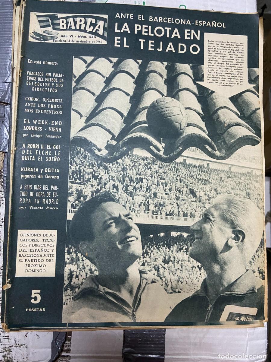 Colecionismo desportivo: REVISTA BAR&Ccedil;A # 255 (3-11-1960) ESPA&Ntilde;OL COPA EUROPA BARCELONA REAL MADRID FARAH DIBA SHA SU TAN