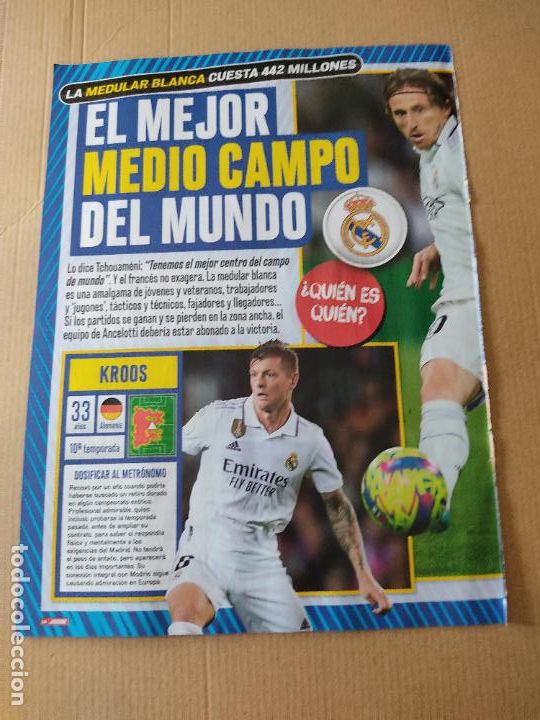 Coleccionismo deportivo: TONI KROOS LUKA MODRIC REAL MADRID REPORTAJE 1 P&Aacute;G REVISTA JUG&Oacute;N