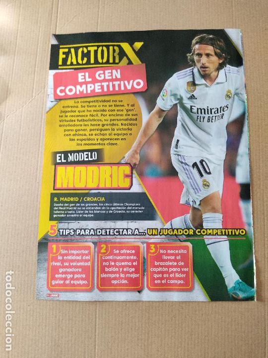 Coleccionismo deportivo: LUKA MODRIC REAL MADRID TIPO POSTER 1 PAG REVISTA JUG&Oacute;N + RODRI NICO GONZALEZ GUILLAMON MARC ROCA