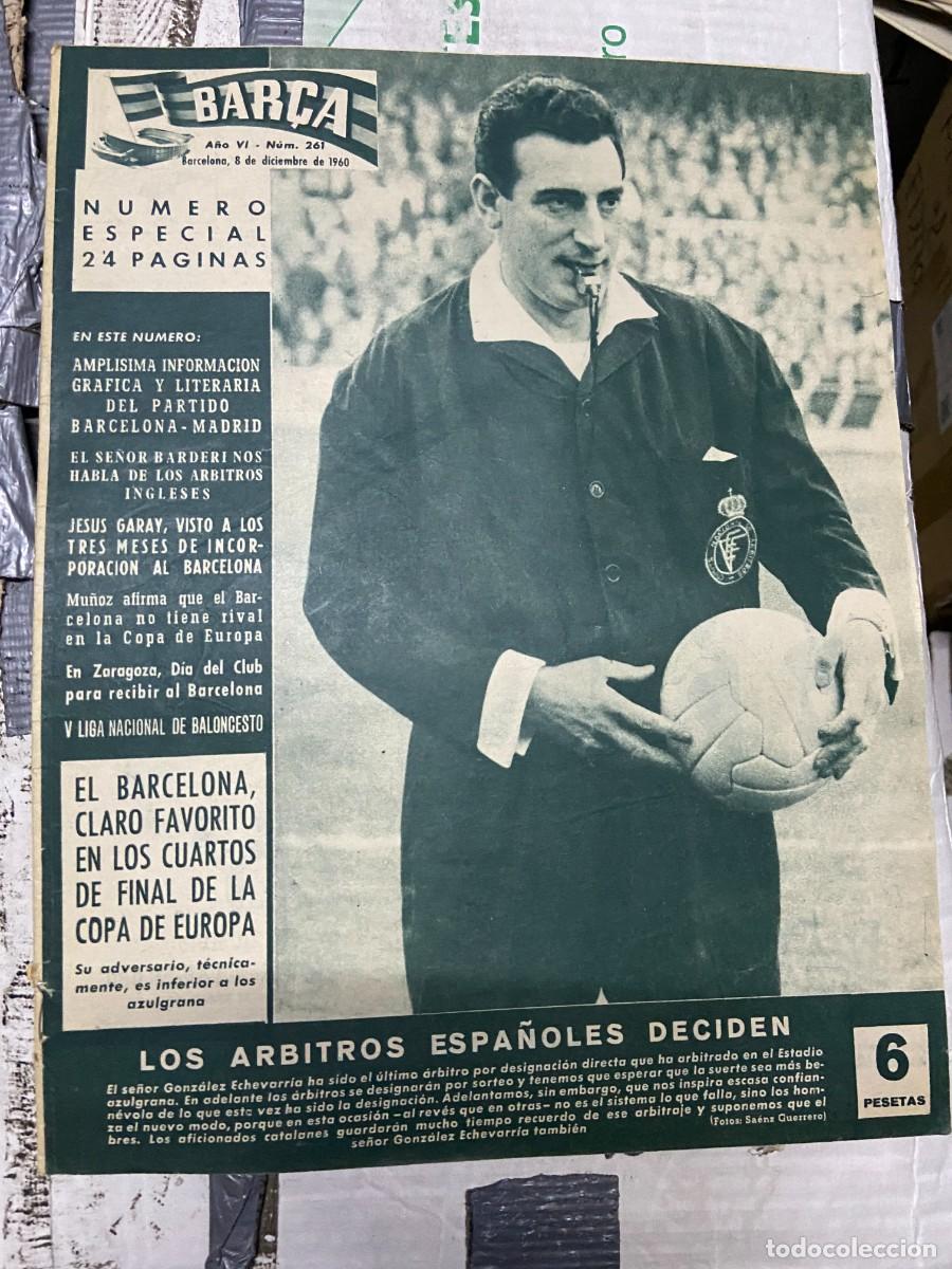Coleccionismo deportivo: REVISTA BAR&Ccedil;A # 261 (8-12-1960) BARCELONA 3-5 REAL MADRID