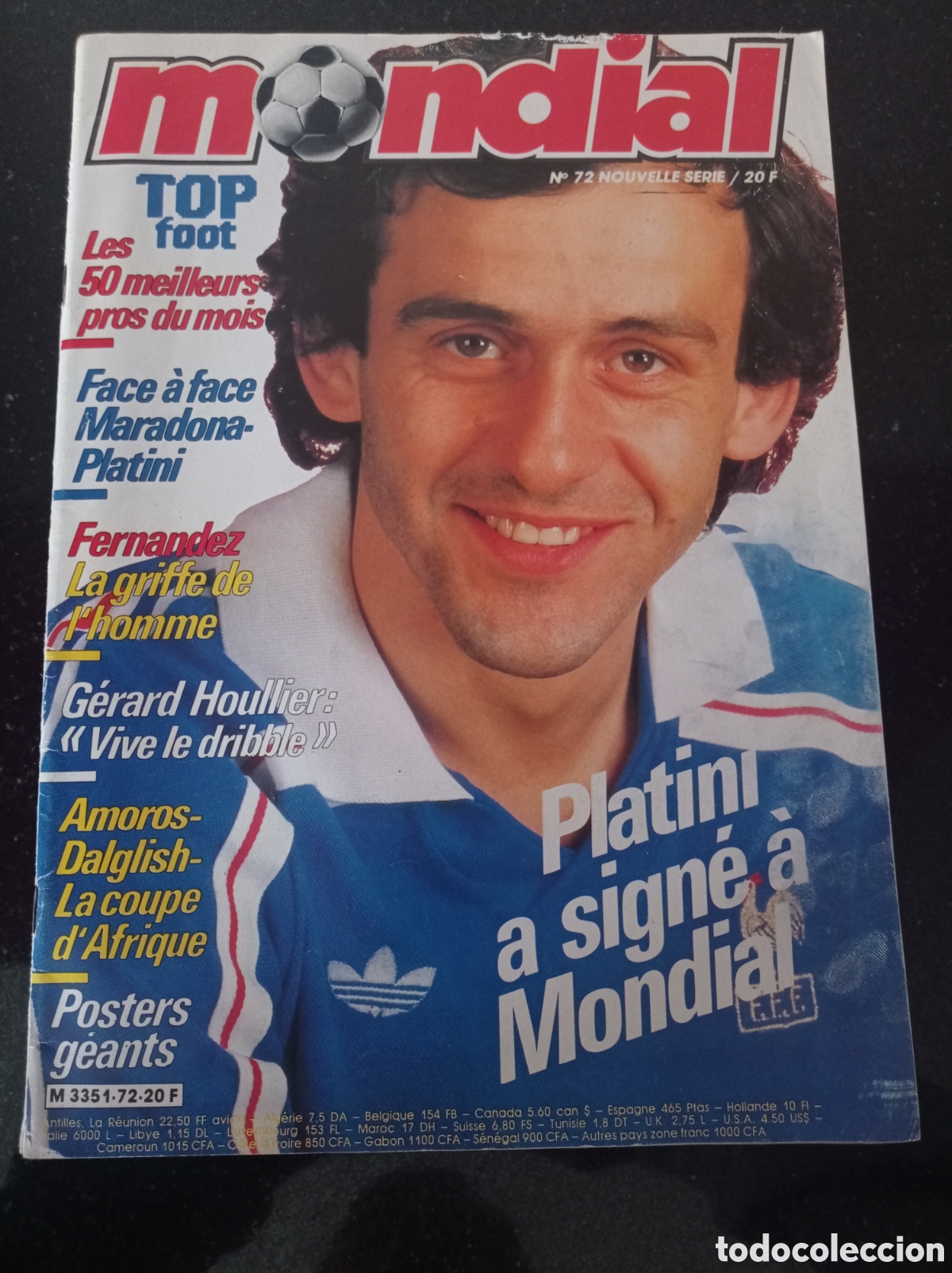 Coleccionismo deportivo: Revista Mondial rareza poster Maradona
