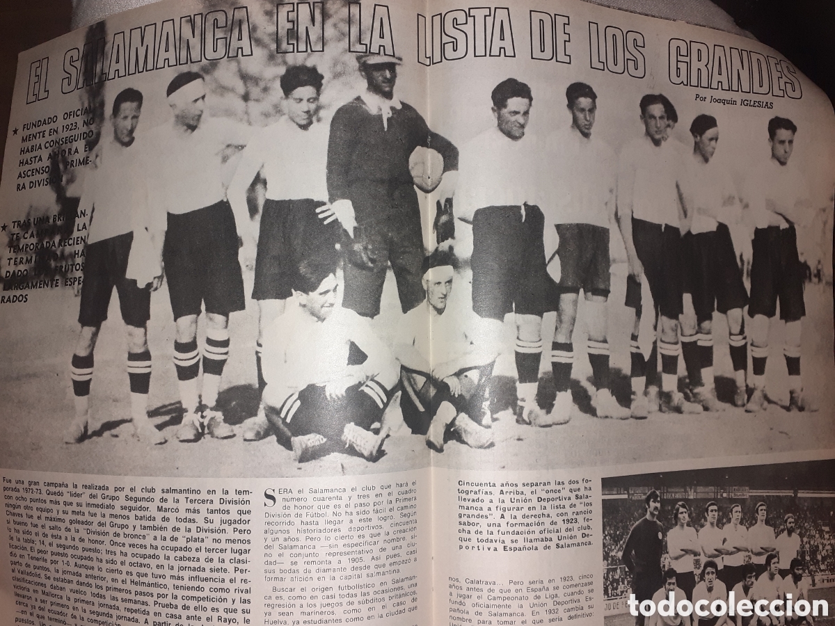 Coleccionismo deportivo: 1974. SEPARATA DOMINGOS DE ABC. HISTORIA DE LA UNION DEPORTIVA SALAMANCA. UDS