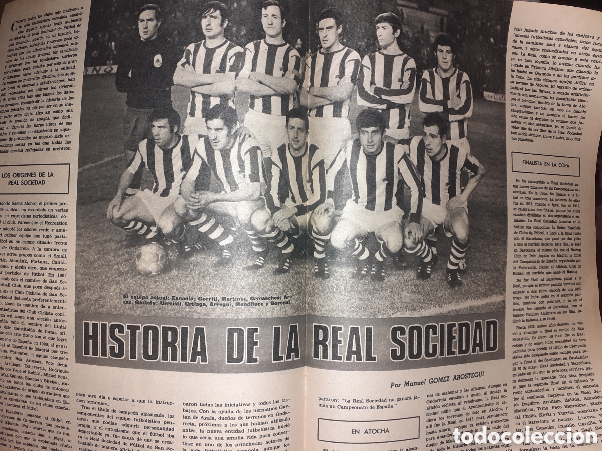 Coleccionismo deportivo: SEPARATA LOS DOMINGOS DE ABC. HISTORIA DE LA REAL SOCIEDAD. 1969