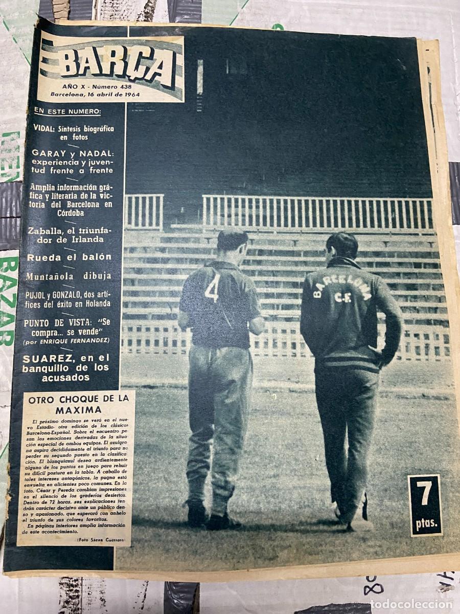 Coleccionismo deportivo: REVISTA BAR&Ccedil;A # 438 (16-4-1964) VIDAL CORDOBA 0-2 BARCELONA ZABALLA LUIS SUAREZ