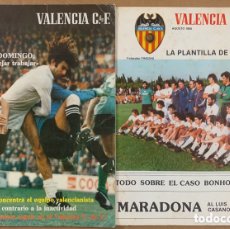 Coleccionismo deportivo: LOTE 2 REVISTAS VALENCIA CF VCF NUMERO 15 Y 38 MARADONA PLANTILLA 1978 1980