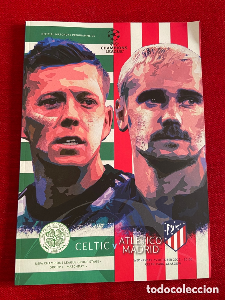 Sports collectibles: PROGRAMA OFICIAL CELTIC GLASGOW ATLETICO MADRID UEFA CHAMPIONS LEAGUE 2023 2024 FOTOS