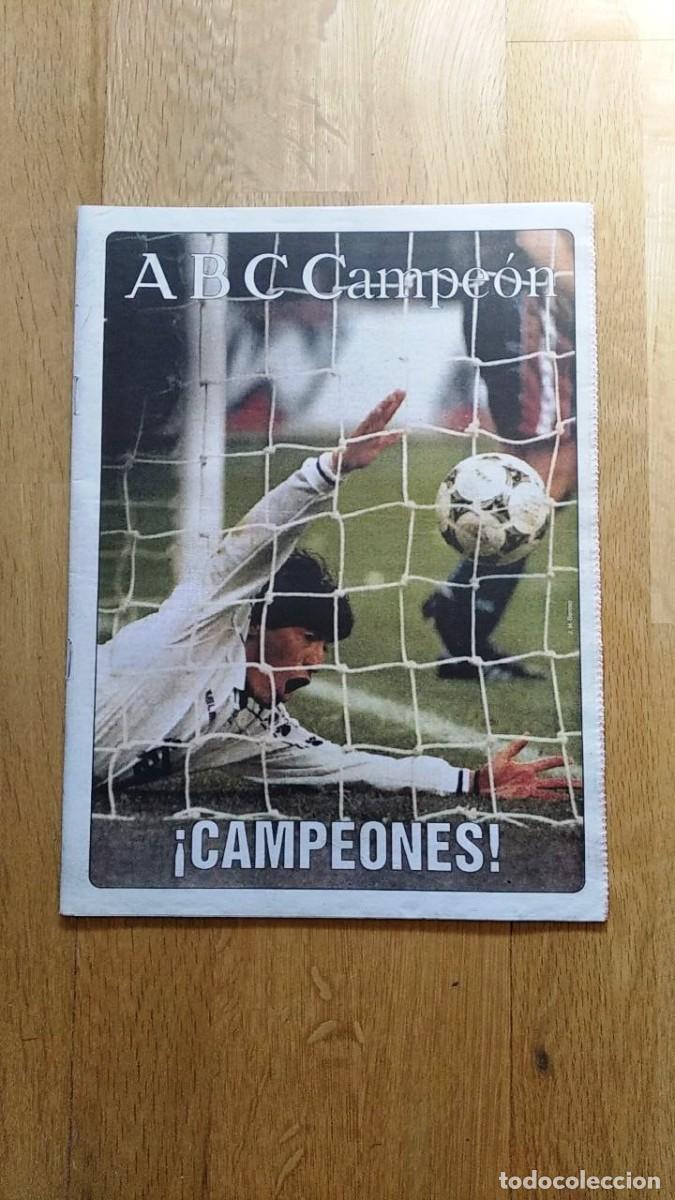 Coleccionismo deportivo: SUPLEMENTO ABC 5 JUNIO 1995 CAMPE&Oacute;N REAL MADRID CAMPEONES LIGA 1994 1995 26 LIGAS