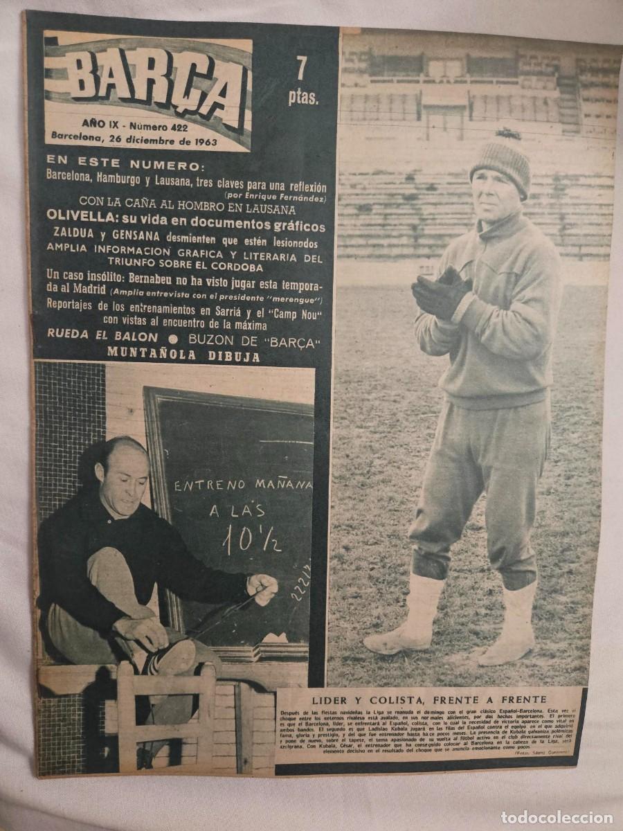 Sports collectibles: REVISTA BAR&Ccedil;A A&Ntilde;O IX N&ordm; 422 1963