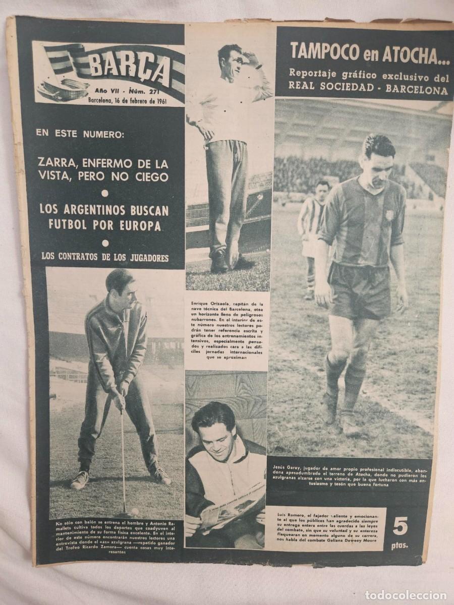 Sports collectibles: REVISTA BAR&Ccedil;A A&Ntilde;O VII N&ordm; 271 1961