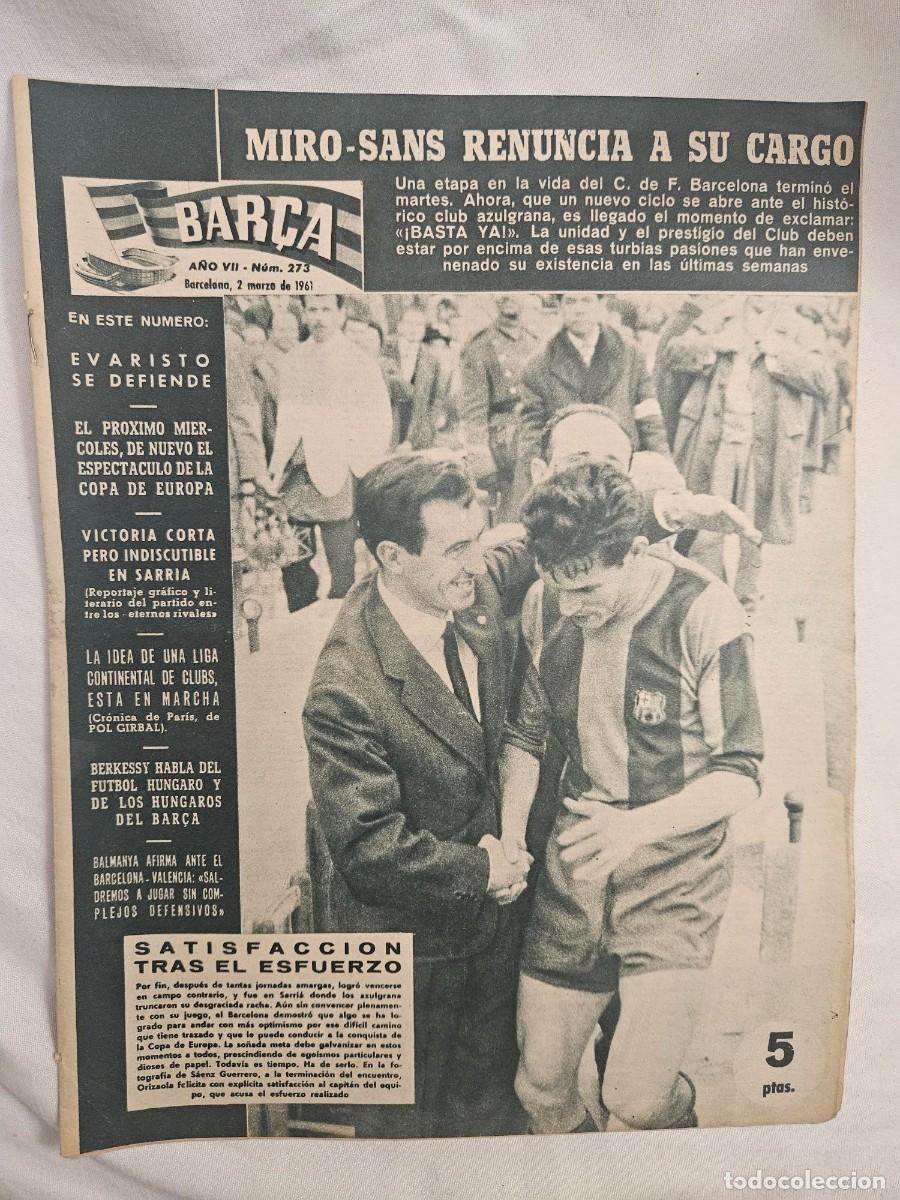 Sports collectibles: REVISTA BAR&Ccedil;A A&Ntilde;O VII N&ordm; 273 1961