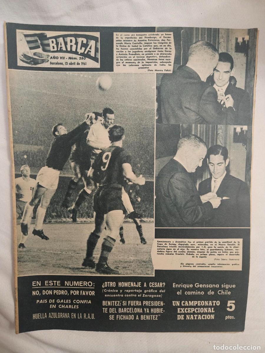 Sports collectibles: REVISTA BAR&Ccedil;A A&Ntilde;O VII N&ordm; 280 1961