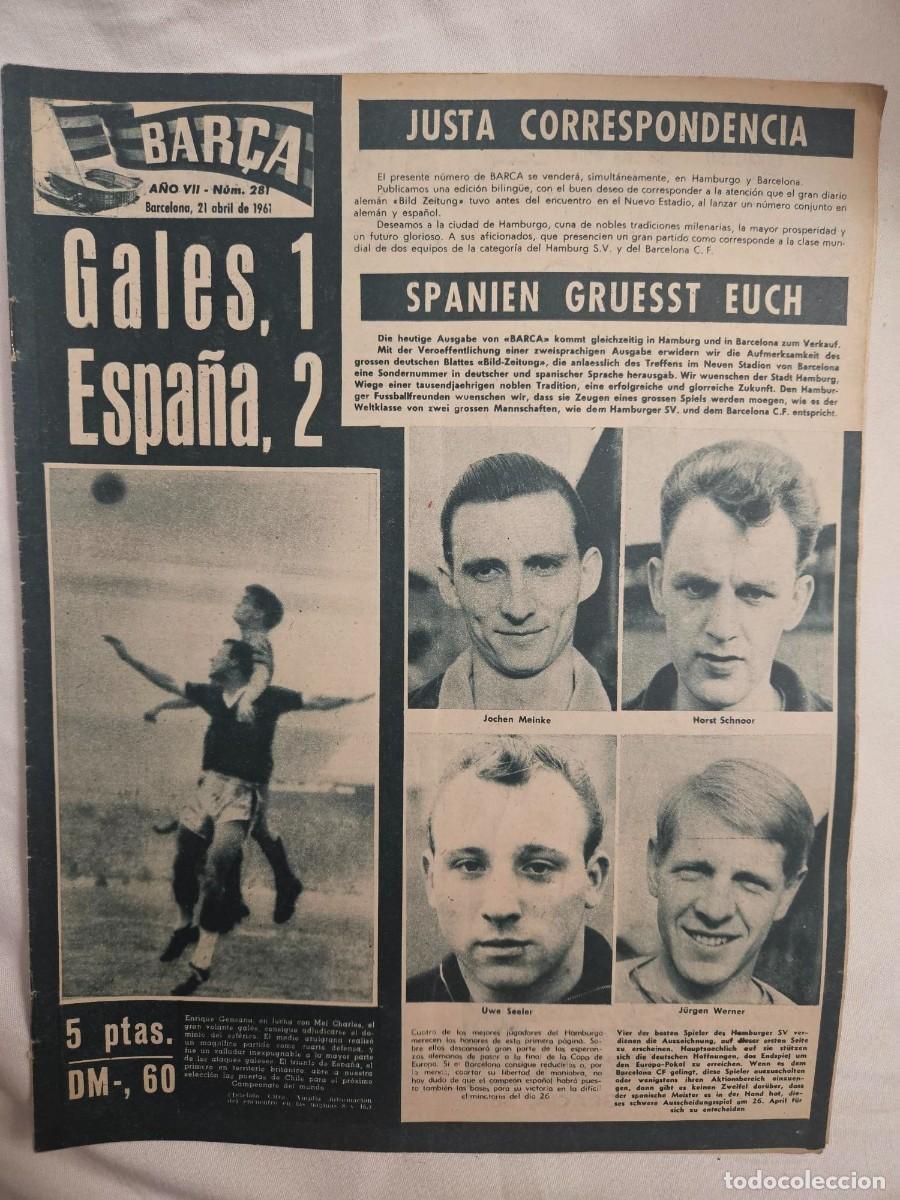 Sports collectibles: REVISTA BAR&Ccedil;A A&Ntilde;O VII N&ordm; 281 1961