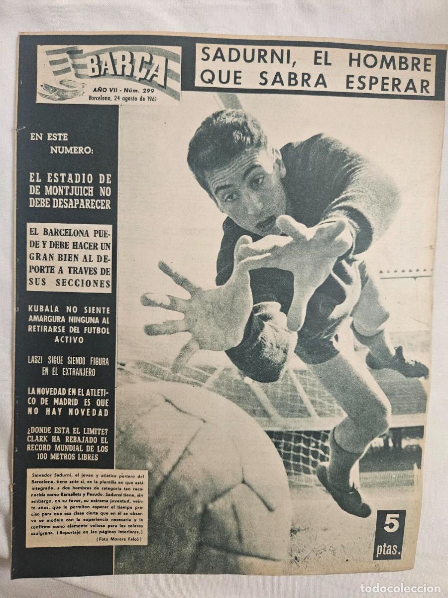 Sports collectibles: REVISTA BAR&Ccedil;A A&Ntilde;O VII N&ordm; 299 1961