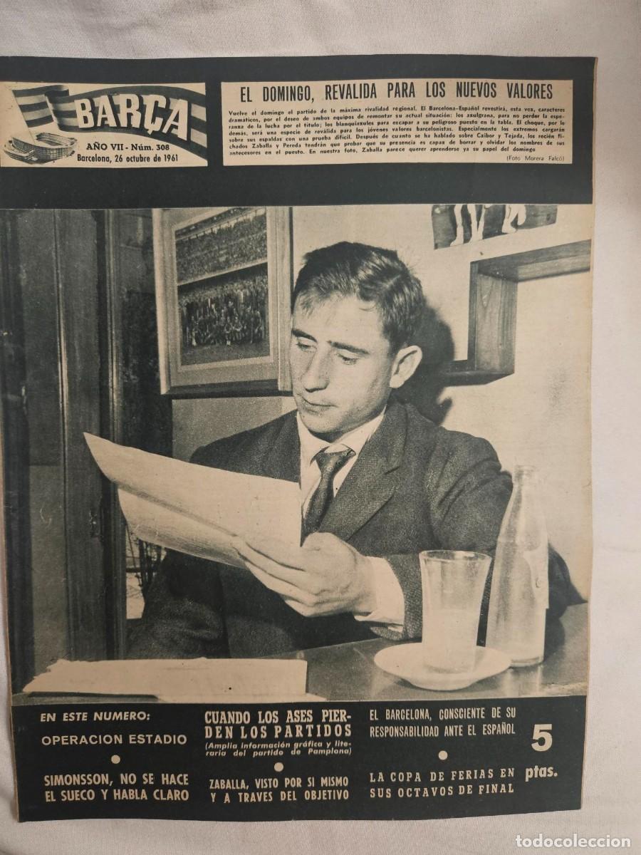 Sports collectibles: REVISTA BAR&Ccedil;A A&Ntilde;O VII N&ordm; 308 1961