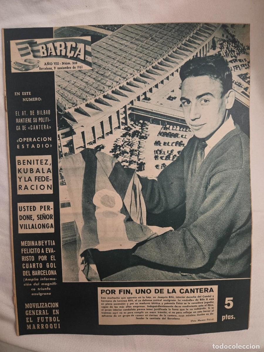 Sports collectibles: REVISTA BAR&Ccedil;A A&Ntilde;O VII N&ordm; 310 1961