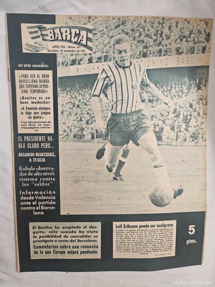 Sports collectibles: REVISTA BAR&Ccedil;A A&Ntilde;O VII N&ordm; 311 1961