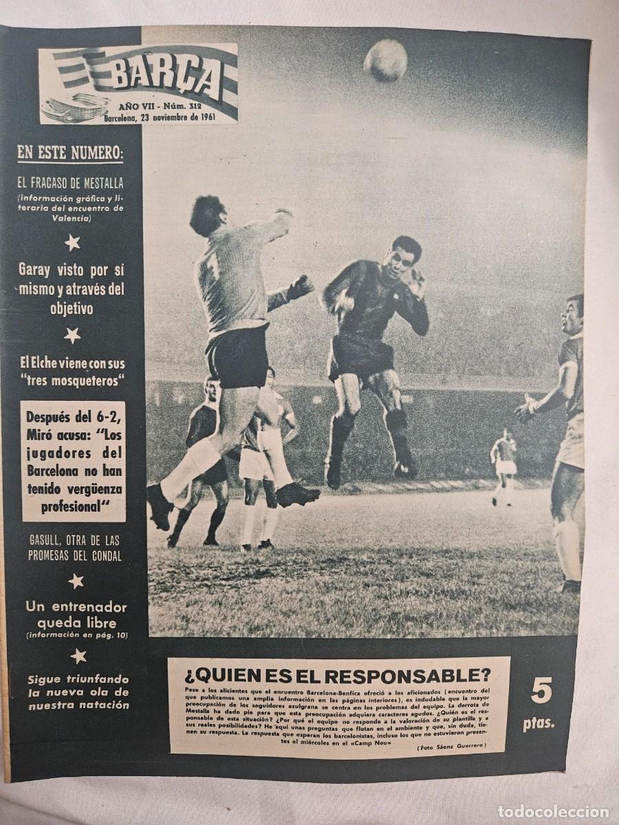 Sports collectibles: REVISTA BAR&Ccedil;A A&Ntilde;O VII N&ordm; 312 1961