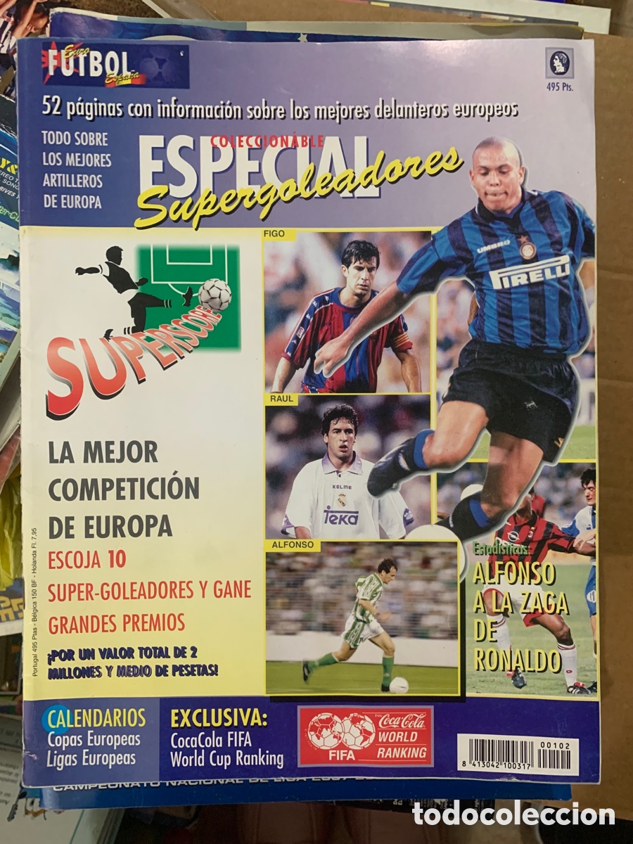 Coleccionismo deportivo: REVISTA EURO FUTBOL ESPA&Ntilde;A COLECCIONABLE ESPECIAL SUPERGOLEADORES DELANTEROS EUROPEOS
