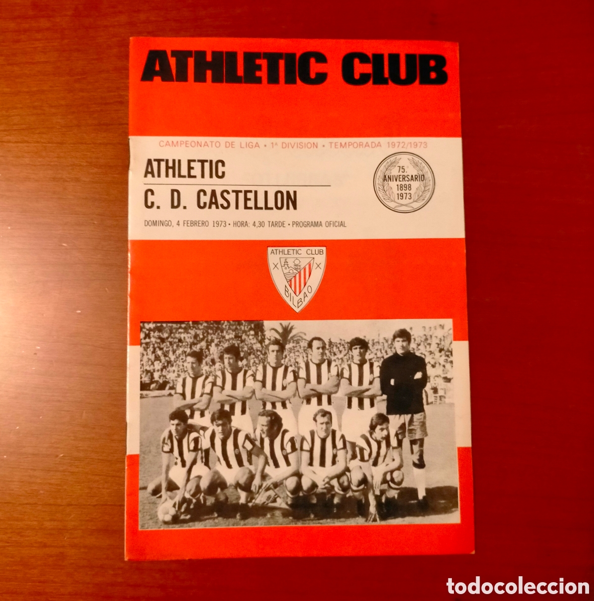 Collezionismo sportivo: Programa Athletic club - C. D. Castellon Temporada 1972 - 1973