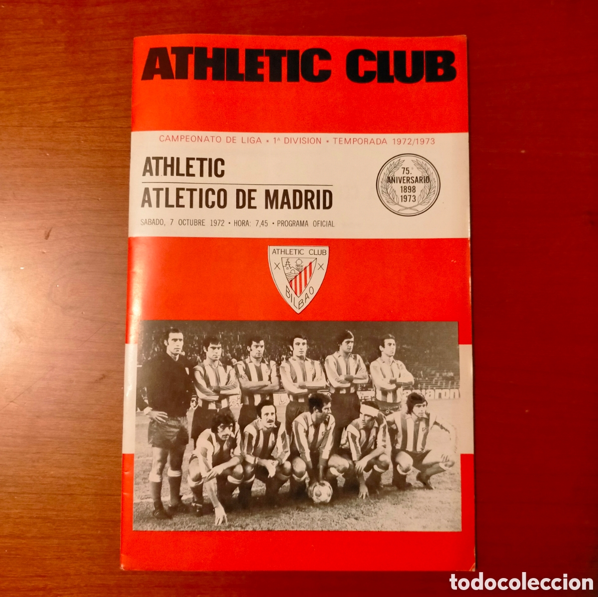 Sports collectibles: Programa Athletic club - Atletico de Madrid Temporada 1972 - 1973