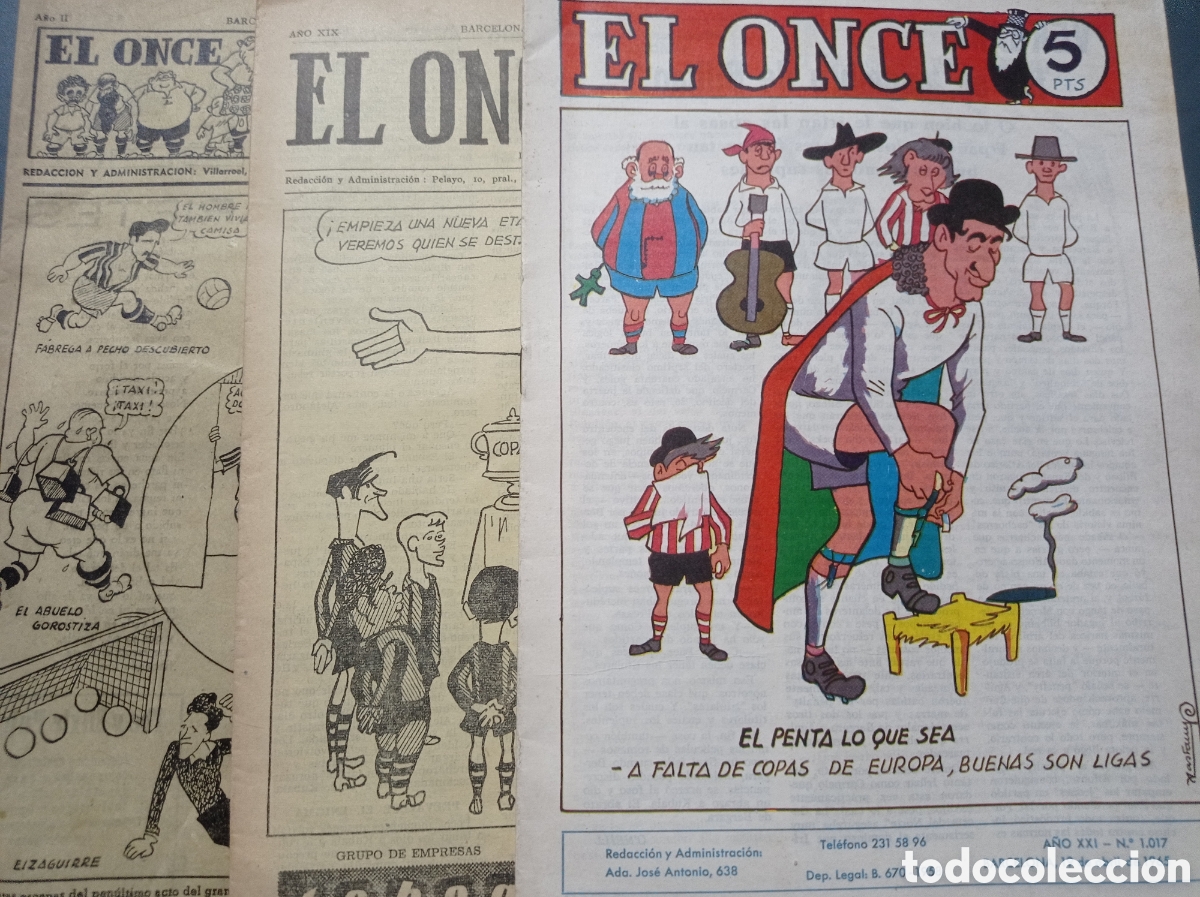 Coleccionismo deportivo: 3 n&uacute;meros de EL ONCE - Foto 1