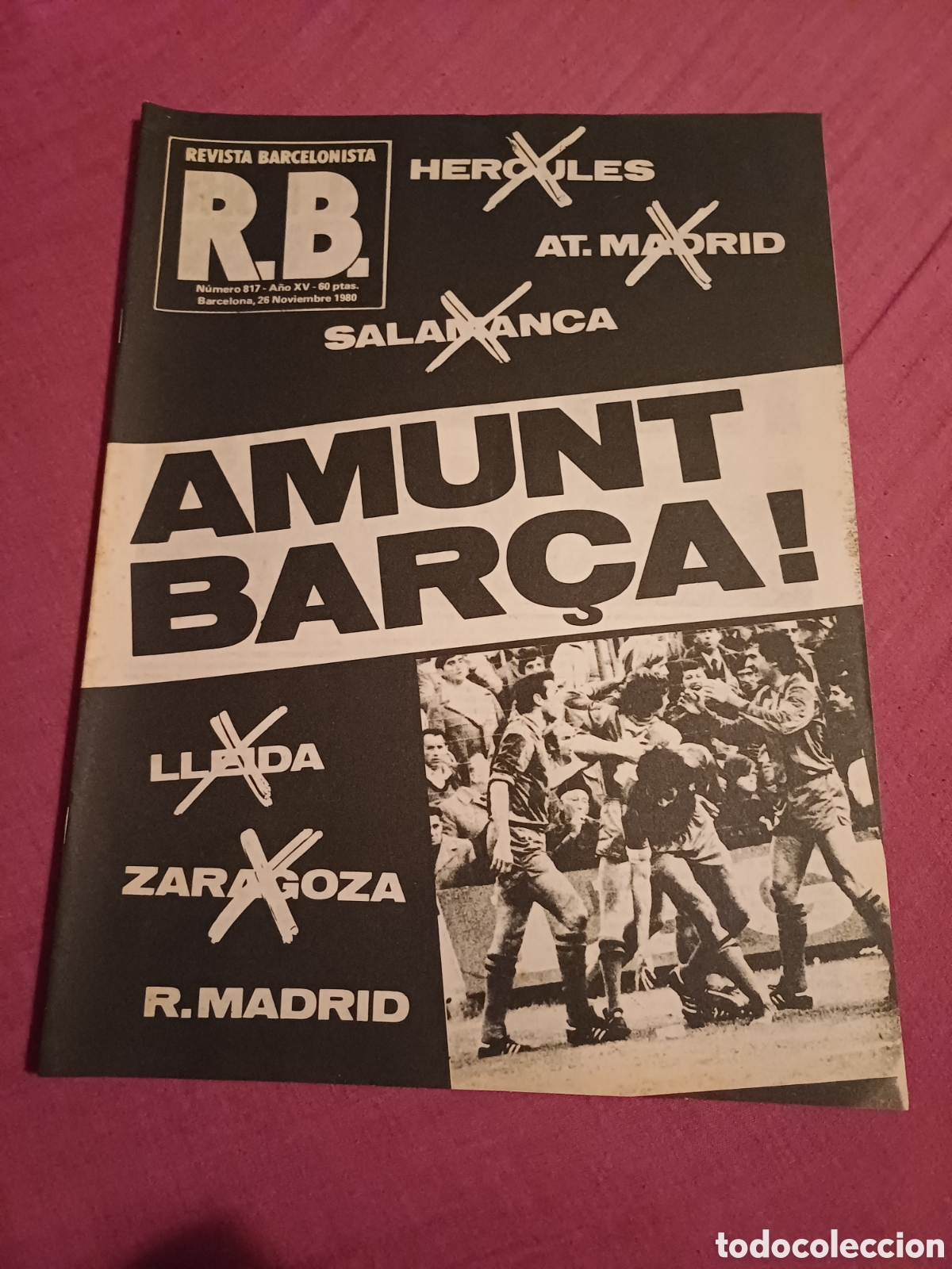 Colecionismo desportivo: Revista Barcelonista Futbol Club Barcelona Bar&ccedil;a Real Madrid Zaragoza Agusti Pujol Albadalejo Hockey