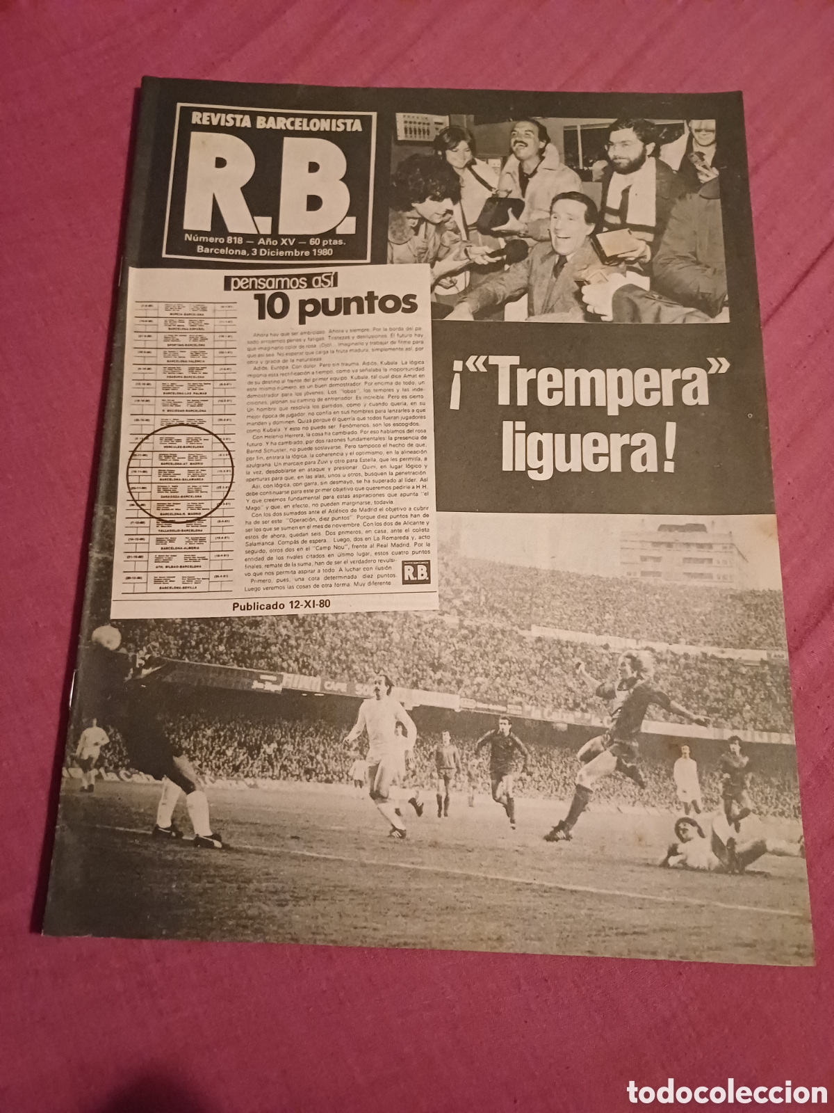 Colecionismo desportivo: Revista Barcelonista Futbol Club Barcelona Bar&ccedil;a Real Madrid Asensi Estella Helenio Herrera