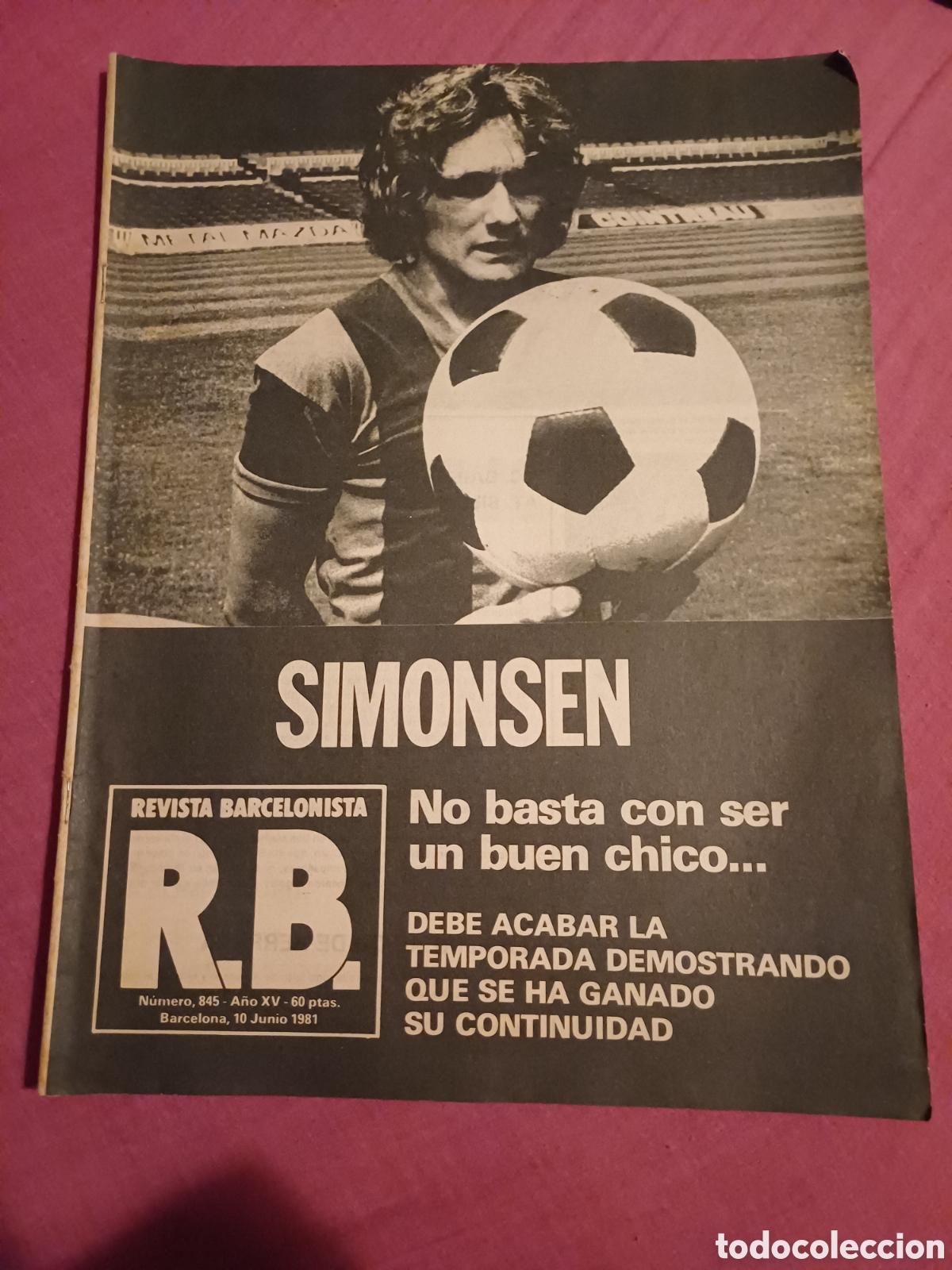 Colecionismo desportivo: Revista Barcelonista Futbol Club Barcelona Bar&ccedil;a Simonsen At Bilbao Pe&ntilde;a Parets Carrasco Oliver Epi