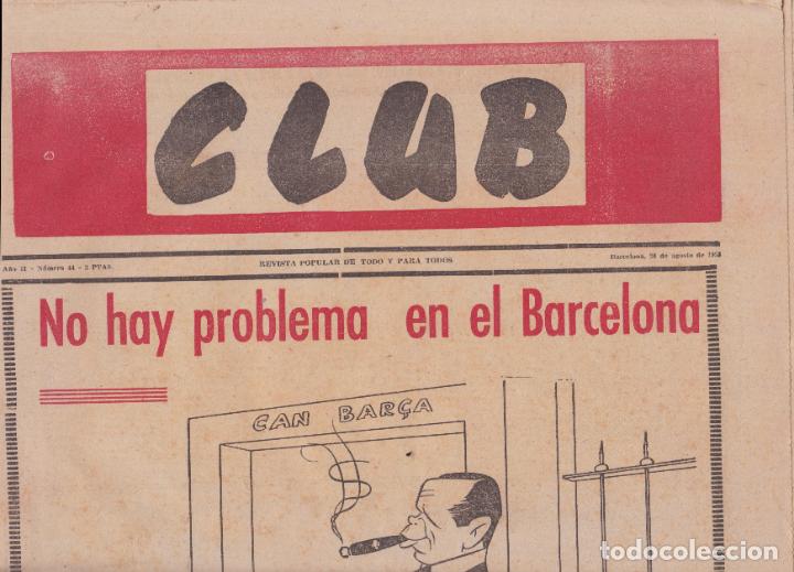 Sammelleidenschaft Sport: CLUB - REVISTA POPULAR DE TODOS Y PARA TODOS - 1953