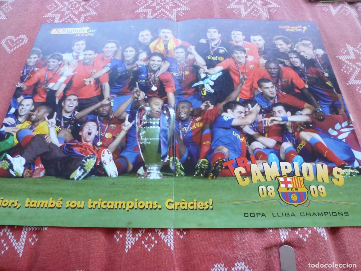 Collezionismo sportivo: (LLL)REVISTA BAR&Ccedil;A JUNIOR(4 PAG. EN CATAL&Aacute;N)-6-2009- EL TRIPLETE LIGA,COPA Y CHAMPIONS