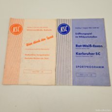 Coleccionismo deportivo: DOS FOLLETOS DE FÚTBOL DEL KSC. 1955 (KARLSRUHER SPORT CLUB)