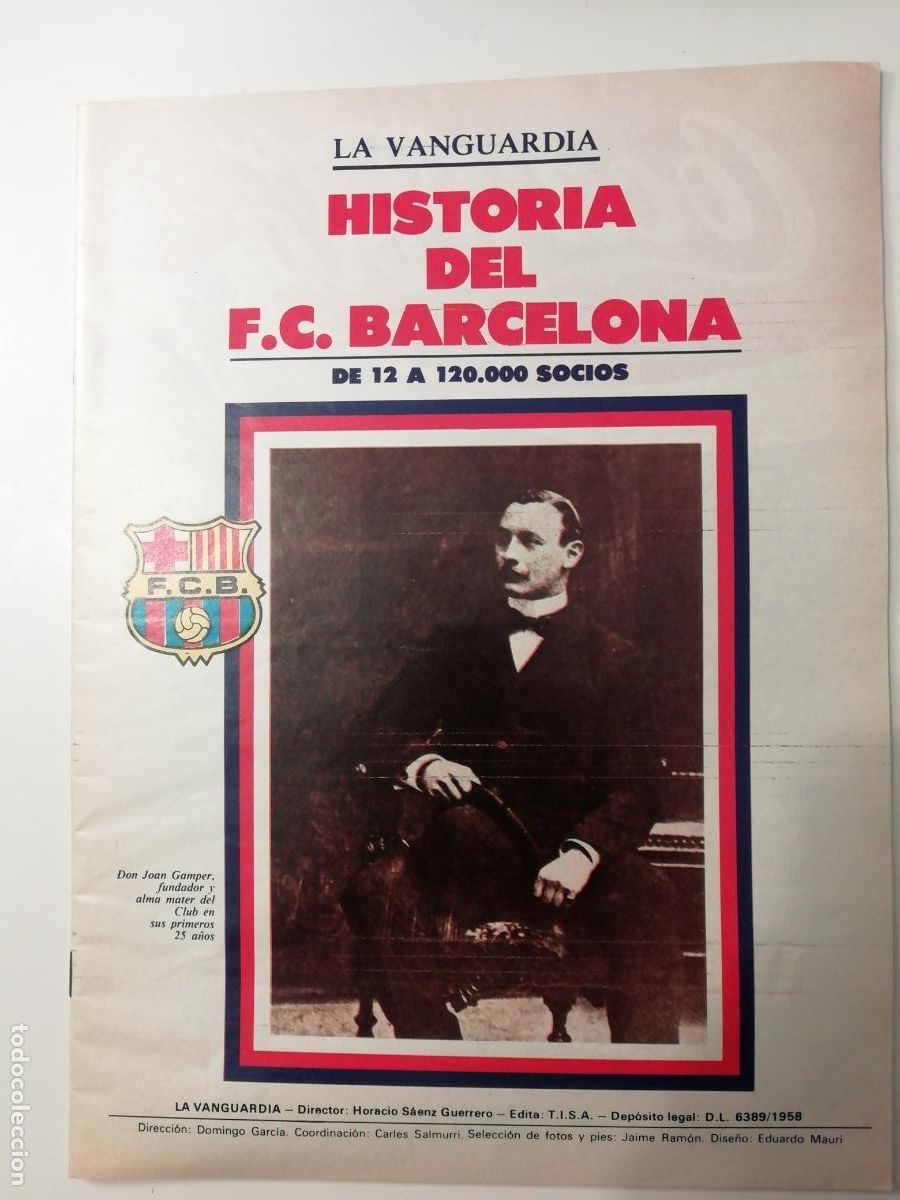 Coleccionismo deportivo: Separata Historia del FC Barcelona de 12 a 120000 socios La Vanguardia F&uacute;tbol Club Barcelona