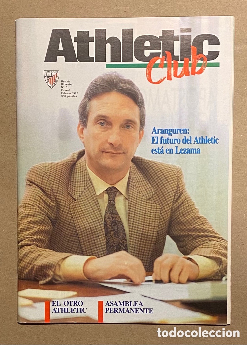 Collezionismo sportivo: ATHLETIC CLUB N&deg; 3 (1992). TXUTXI ARANGUREN, P&Oacute;STER ILUSTRADO DE LA PLANTILLA,&hellip;