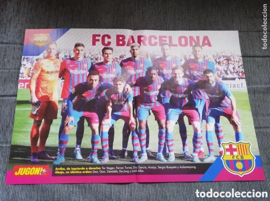 Sammelleidenschaft Sport: POSTER ALINEACION BARCELONA FEKIR BETIS MONCAYIOLA OSASUNA REVISTA JUGON 2021 2022 22 TAMA&Ntilde;O FOLIO